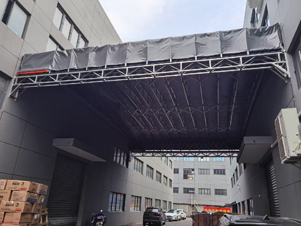 戶外(wài)可移(yí)動雨棚(péng) 大型(xíng)倉庫伸縮推拉棚 可按需定製